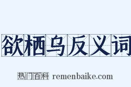 欲栖乌反义词是什么意思的图片